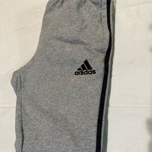 Adidas Women’s Gray Joggers With Zipper Pockets